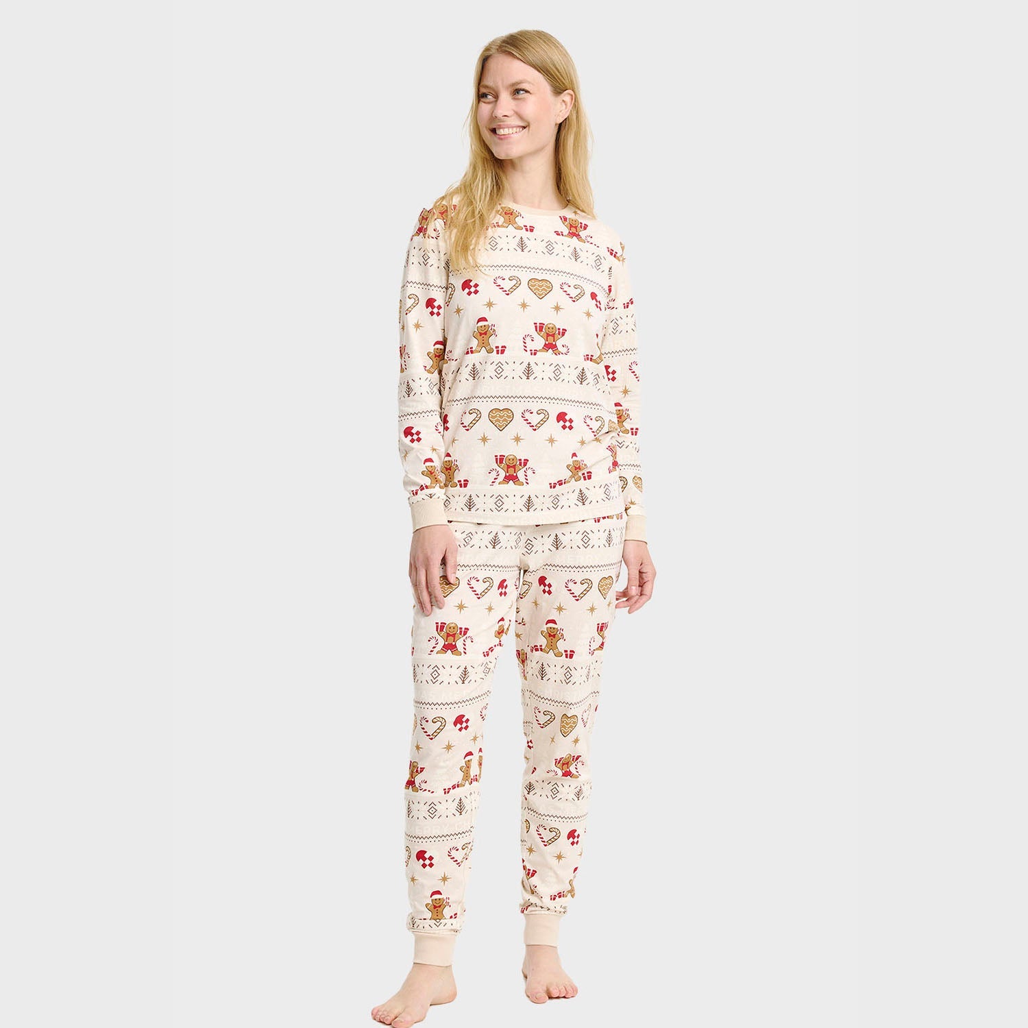 Christmas Cookie julepysj beige – Dame